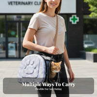 Opaque Design Soft-Sided feline Tote Lightweight and Portable Mesh Pet Tote two Carry choices creature tote Adjustable Shoulder Strap for journeyers, Small Dog Owners, Airline journey, veterinary clinic Visits, Car Rides, outsidedoor