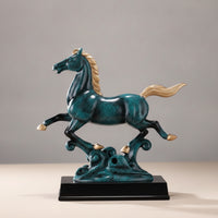 Horse Figurine with Pedestal Tabletop Horse Figurine Decorative for Living Room