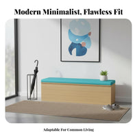 Multi-Functional Lift-Top Storage Bench Comfortable Padded Seat Lift-Top Ottoman Chest High-Density Foam Cushion Upholstered Seating Long-Lasting & Sturdy for Apartment Dwellers, Business Owners, Entryway, Living Room, Small Areas, Playroom
