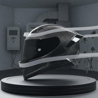 Full Face Large Spoiler Carbon Fiber Helmet 3C Certified Gear for Men, Women, Winter Riding
