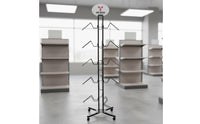 Helmet and Skate Display Stand Powder Coated Metal Helmet Display Rack Space Saving Roller Skate Storage Rack for Garage