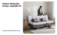 Foldable Design Pull-extendable Sofa Bed scratch-resistantResistant Pull-extendable Sleeper Sofa two-in-singleUse Multi-Functional Furniture Space-Saving for Pet Owners, Apartment Dwellers, Homeowners, Living Room, Home Office