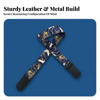 Electric Bass Guitar Strap Wide Compatibility Acoustic Electric Guitar Strap Unique Patterns Woven Instrument Belt for Guitarists, Adults, Stage, Home