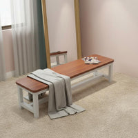 Entryway Shoe Changing Bench Multi-Functional Backless Changing Room Bench Rounded Corners Simple Rest Stool for Bed End