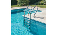 Stainless Steel Pool Ladder No Permanent Holes Pool Ladder with Handrails Rust-Resistant