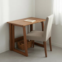 Simple Design Solid Wood Folding Desk Multi-Use Solid Wood Computer Desk Compact Foldable Study Table Sturdy for Renters, Small Apartment