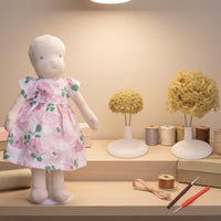 Cloth Doll Complete Stuffed Doll Soft Crochet Kit with Hooks for Craft Room, Art Class