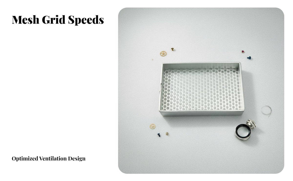 Watch Parts Drying Tray Mesh Bottom Compartment Parts Tray Repair Screw Holder Lightweight Component Washing Basket for Jewelers