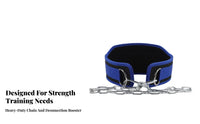 Padded Waistband Weighted Lowering Belt Metal Rings Lowering Belt Reinforced Edge Binding Fitness Gear Contoured Center