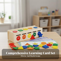 Wooden Classification Box Early Education Wooden Shape Sorting Box Educational