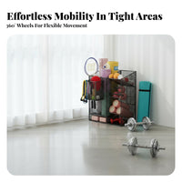 Multi-Layer Home Gym Rack Heavy Duty Corner Training Gear Stand Large Capacity Stretching Mat Storage Rack for Yogis