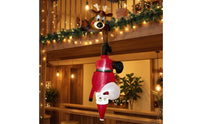 Vertical Hanging Santa Lighted Hanging Inflatable Vibrant Inflatable with LED Outdoor for Homeowners, Retailers