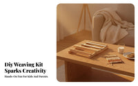 Wooden Weaving Loom Kit Portable Kids Loom Kit Beginner Weaving Set Ability Development Educational Toy Natural Wood