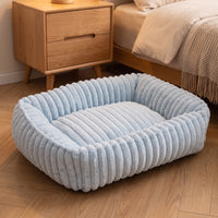 Luxurious Pet Bed Cozy Corduroy Pet Bed Cat Couch for Dogs, Bedroom, Indoor