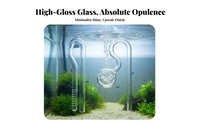 2 Pieces Inflow Outflow Lily Pipe Kit High Clearness Glass Lily Pipe Set Crystal Clear Design Water Circulation Tubes for Aquascapers