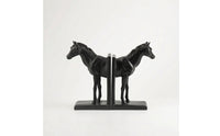 Horse Bookends Functional Carved Bookends Classic Book Holders for Bookshelf, Desk