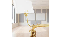 Saxophone Sheet Music Lyre Long-Lasting Iron Construction Saxophone Lyre Marching Band Music Holder Sturdy Musical Instrument