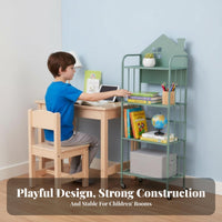 Mobile Design 3-Tier Rolling Organizer With casters Rolling Organizer Trolley Space-Saving Shelf Unit Multi-Purpose for Children, Homeowners, Office Workers, Study Room, Narrow Spaces, Bedroom, Kitchen