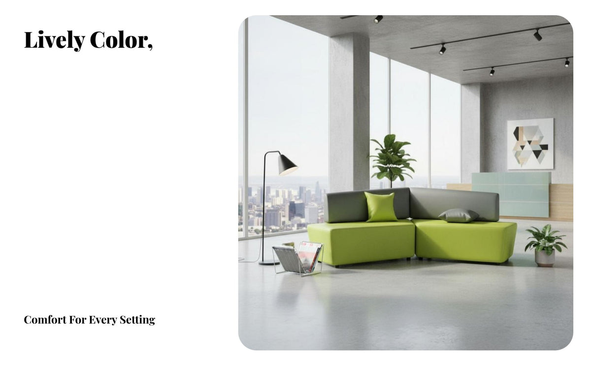 Modern design Pebble-Shaped Couch and Table Set Creative Design Sectional Sofa Adaptable Configuration Lobby Seating Plush Cushions for Interior Designers, Business Owners, Office Managers, Waiting Area, Break Room