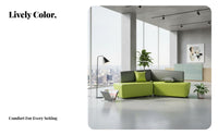 Modern design Pebble-Shaped Couch and Table Set Creative Design Sectional Sofa Adaptable Configuration Lobby Seating Plush Cushions for Interior Designers, Business Owners, Office Managers, Waiting Area, Break Room
