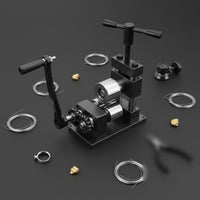 European Design Hand Crank Rolling Mill 2-in-1 Multifunction Jewelry Rolling Mill Heavy-Duty for Goldsmiths, Hobbyists, Workshop, Craft Room