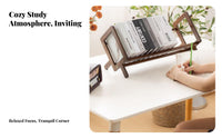 Space-Saving Desk Book Storage Rack Stable Load-Bearing Small Book Rack Multi-Use for Study Room