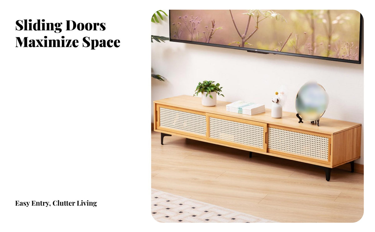 Modern Design Extendable TV Cabinet with Drawers Minimalist aesthetic Extendable media Unit Adjustable Length Living Room Furniture Supports Large TVs for Apartment Dwellers, Homeowners, Bedroom
