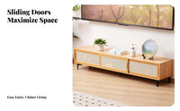 Modern Design Extendable TV Cabinet with Drawers Minimalist aesthetic Extendable media Unit Adjustable Length Living Room Furniture Supports Large TVs for Apartment Dwellers, Homeowners, Bedroom