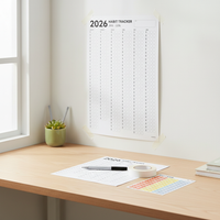 2026 Self-Discipline Habit Tracker Wall Calendar for Students