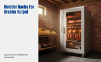 Commercial Electric Smoker Oven, Large Capacity Multi-Tier Roaster, Stainless Steel, for Meat, Sausage, Tofu, Smoked Chicken