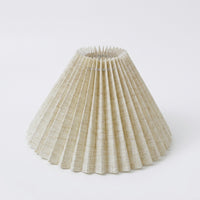 Home Decoration Table Lamp Shade for Living Room Decor, Removable Linen Material Lampshade for Floor and Large 24cm Pleated Design