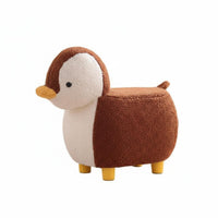 Silent Casters Soft Creature Ottoman Soft and Comfortable Upholstered Character Stool Strong Load-Bearing children's Furniture Multi-Functional for Toddlers, Parents, Adults, Living Room, Entryway, Playroom, Nursery