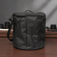 Portable Cylindrical Bag Zippered Bag with Top Handle Safeguarding Heavy-Duty for Travel