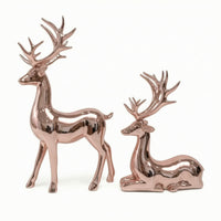 Deer Figurine Mirrored Deer Figurine Glossy Figurines for TV Cabinet