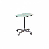 Rotatable Top Adjustable Round Pedestal Table Luxury Stone Look Pedestal Drink Table Minimalist design and living Room Furniture Movable for Apartment Dwellers, property owners, Students, Small areas, Bedroom, Lounge Area, Home Office