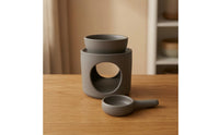 Glazed Melt Melt Burner with Tealight Spoon Decorative Burner Tabletop Fragrance Holder Easy to Use for Tea Corner