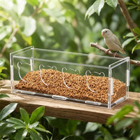 Bird Feeder, Wild Bird Feeding Station, Bird Food Container, Wooden, Large, Tabletop, Outdoor, For Bird Watching, Small Birds, Parakeets, Cockatiels