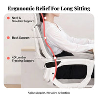 Sled Base Task Chair Ergonomic Design Office Furniture Support for Students, esports participants, Dormitory, Study Room, Gaming Setup