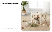 Wooden Hare Wooden Retreat Guinea Pig Wooden House Easy Assembly Chinchilla Activity Center