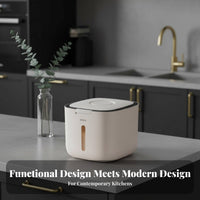 Moisture-Proof Rice Storage Container Safe Sealed Rice Bin Single-Press Access Lid for Pantry, Kitchen Countertop