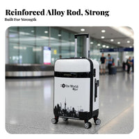 Combination Lock Graphic Print Suitcase Reinforced Telescopic Handle Trolley Case Lightweight Design Rolling Luggage High Load-Bearing for Travelers, Vacationers, Business Professionals, Vacations, Vacation, Airport, Weekend Getaways