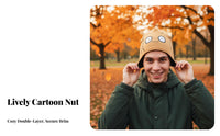 Potato Beanie Cute Design Nut Hat Warm Knitted Beanie for Unisex, Teenagers, Cold Weather, Daily Wear, Outdoor