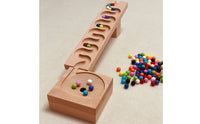 Marble Run with Wooden Blocks Open-Ended Wooden Marble Run Sensory Set for Young Children, Child-Centered School