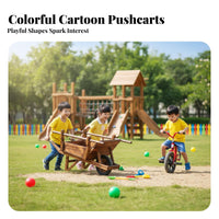 Child-Safe Design Plastic Toy Wheelbarrow Long-Lasting Kids Wheelbarrow Comfortable Grip Children's Push Cart Ergonomic Handles for Preschoolers, Toddlers, Outdoor, Playground, Backyard
