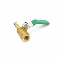 Sturdy Brass Ball Valve Heavy Duty Threaded Brass Valve Clear Thread Hose Barb Connector Easy Install for Workshop
