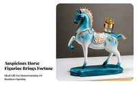 Chinese Prosperity Steed Statue Housewarming Gift Prosperity Steed Ornament Chinese Good Luck Ornament for Office, Living Room, Entrance