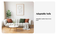tangerine Two-Seater Sofa two-seasonSeason Use 2-Seater Loveseat Modern Design Couch for Apartment Dwellers, residents, Living Room, Studio Flat, Lounge Area