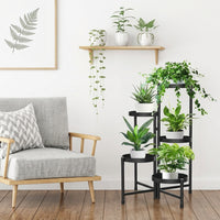 Corner Shelf Plant Stand for Multiple Pots, Multi-Tier Plant Stands Indoor Display Stand, Metal Plant Pot Stand Indoor, Foldable Iron Art Design