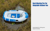 Inflatable Dinghy, Reinforced PVC Kayak, Foldable Fishing Boat for Outdoor Leisure