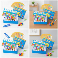 Preschool Color Sorting Toy with Tweezers Educational Tweezer Tongs Color Sorting Kit Colorful Learning Set with Storage Box Counting for Preschoolers